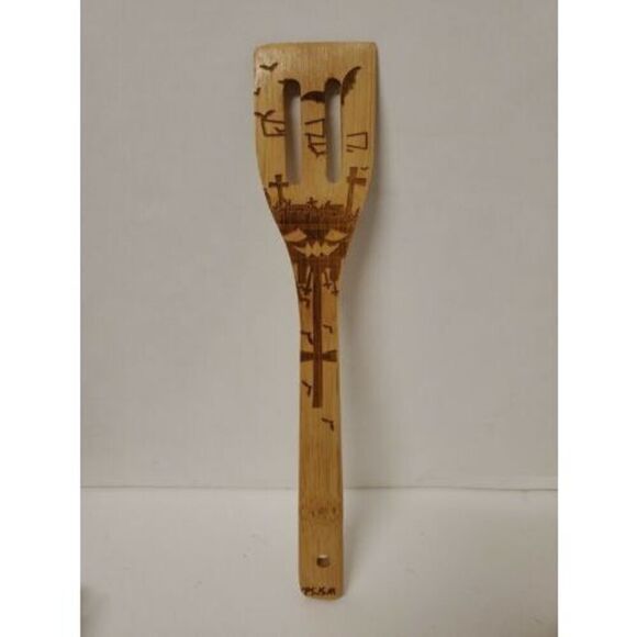 5 PCS Bamboo Spoons Cooking Serving Utensils Set -Magic Pattern Burned  Design - Picture 7 of 8